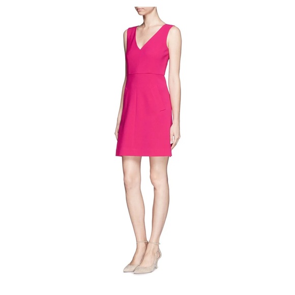 DVF HALLE' SLEEVELESS STRETCH WOVEN A-LINE DRESS - Picture 2 of 12